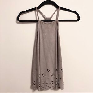 Beige Halter Tank Top